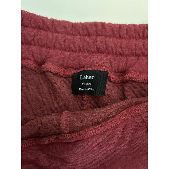 LAHGO by LUNYA NEW $396 Restore Double Face Sweatshirt & Jogger Red Heather Sz M - Picture 7 of 11